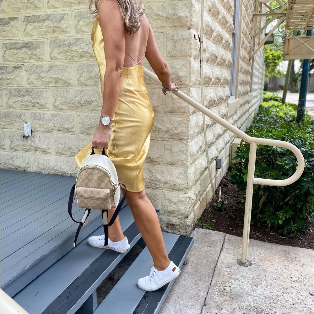 ✨ Double Zero Gold Satin Slip Dress ✨ - Picture 7 of 11